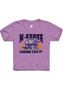 Rally K-State Wildcats Toddler Lavender KSU Combine Cats Short Sleeve T-Shirt