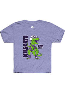 Rally K-State Wildcats Toddler Lavender Dino Cowboy Short Sleeve T-Shirt