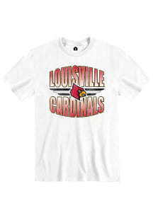 Rally Louisville Cardinals White Winged Number 1 Short Sleeve T Shirt