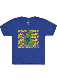 Rally Kansas Jayhawks Toddler Blue KU DINO BBALL TEE Short Sleeve T-Shirt
