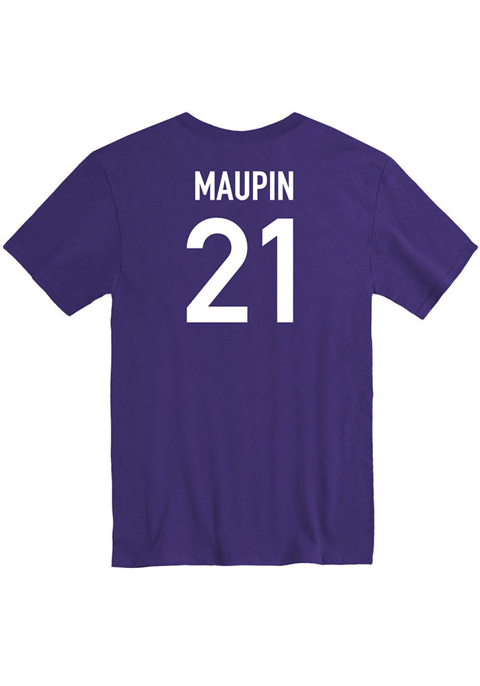 Eliza Maupin K-State Wildcats Purple Basketball Name And Number Short Sleeve Player T Shirt