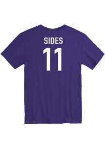 Taryn Sides K-State Wildcats Purple Basketball Name And Number Short Sleeve Player T Shirt