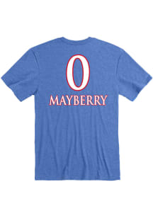 Wyvette Mayberry Kansas Jayhawks Blue Basketball Name And Number Short Sleeve Player T Shirt