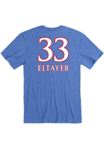 Nadira Eltayeb Kansas Jayhawks Blue Basketball Name And Number Short Sleeve Player T Shirt