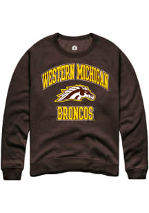 Mens Western Michigan Broncos Brown Rally Number 1 Crew Sweatshirt