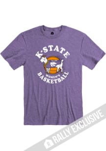 Rally K-State Wildcats Purple Womens Basketball Gap Goat Short Sleeve T Shirt