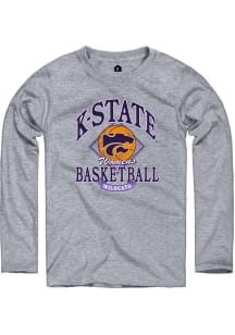 Rally K-State Wildcats Grey Womens Basketball Banner Long Sleeve T Shirt