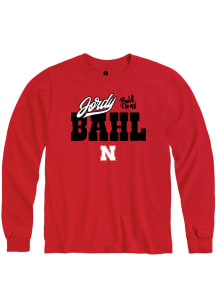 Jordy Bahl Nebraska Cornhuskers Red Jordy Bahl Long Sleeve Player T Shirt