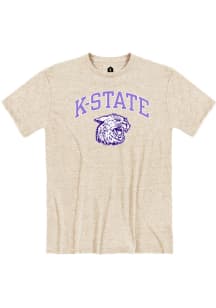 Rally K-State Wildcats Oatmeal Vintage Arch Mascot Short Sleeve T Shirt