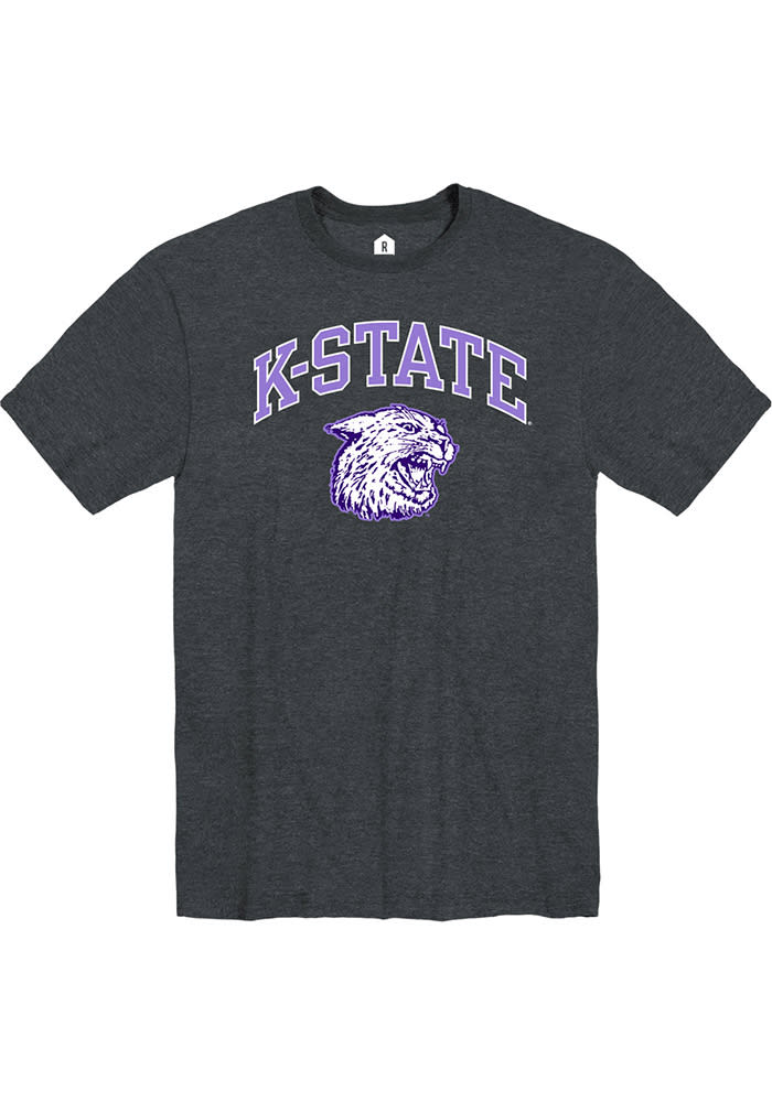 Rally K-State Wildcats Black Vintage Arch Mascot Short Sleeve T Shirt