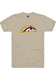 Western Michigan Broncos White Rally Primary Logo Sand Short Sleeve T Shirt