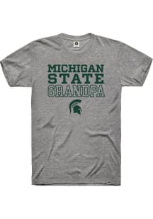 Michigan State Spartans Grey Rally Grandpa Short Sleeve Fashion T Shirt