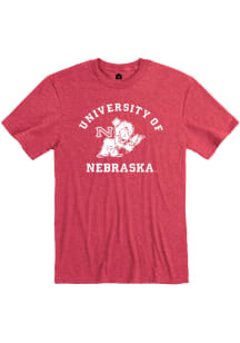 Rally Nebraska Cornhuskers Red Number One Vault Short Sleeve T Shirt