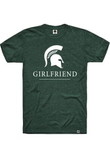 Michigan State Spartans Green Rally Girlfriend Short Sleeve Fashion T Shirt
