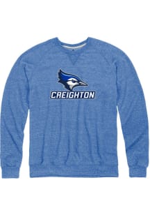 Rally Creighton Bluejays Mens Blue Alternate Logo Snow Heather Long Sleeve Fashion Sweatshirt