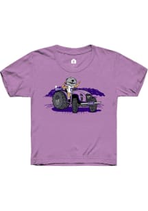 Rally K-State Wildcats Toddler Lavender Tractor Willie Short Sleeve T-Shirt