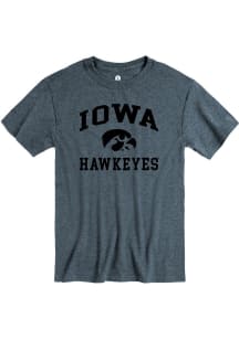 Rally Iowa Hawkeyes Grey No 1 Graphic Short Sleeve T Shirt