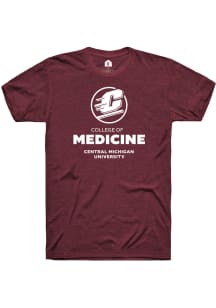 Rally Central Michigan Chippewas Maroon College of Medicine Short Sleeve T Shirt