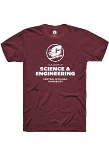 Rally Central Michigan Chippewas Maroon College of Science and Engineering Short Sleeve T Shirt
