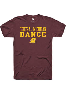 Rally Central Michigan Chippewas Charcoal Stacked Dance Short Sleeve T Shirt