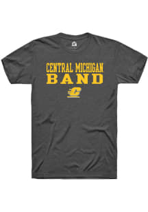 Rally Central Michigan Chippewas Charcoal Stacked Band Short Sleeve T Shirt