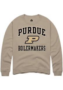 Mens Purdue Boilermakers White Rally No. 1 Design Crew Sweatshirt