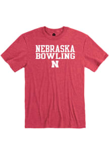 Rally Nebraska Cornhuskers Red Stacked Bowling Short Sleeve Fashion T Shirt