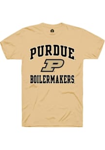 Purdue Boilermakers Gold Rally No. 1 Design Short Sleeve T Shirt