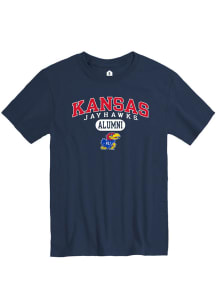 Rally Kansas Jayhawks Navy Blue Alumni Pill Short Sleeve T Shirt