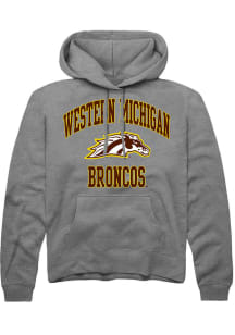 Rally Western Michigan Broncos Mens Grey No 1 Graphic Style Long Sleeve Hoodie