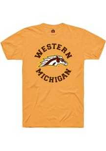 Western Michigan Broncos Gold Rally Circle Short Sleeve T Shirt