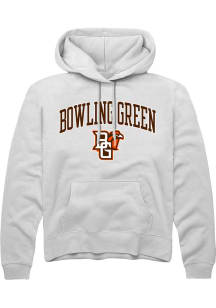 Rally Bowling Green Falcons Mens White Arch Mascot Long Sleeve Hoodie