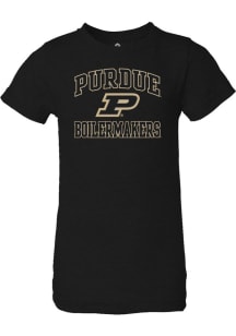 Toddler Purdue Boilermakers Black Rally No 1 Primary Short Sleeve T-Shirt