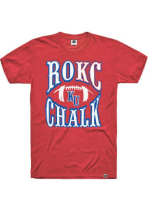 Rally Kansas Jayhawks Red Rock Chalk KC Football Short Sleeve T Shirt