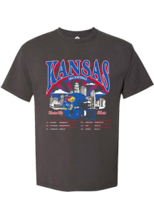 Rally Kansas Jayhawks Charcoal 2024 Kansas Football Concert Tour Short Sleeve T Shirt