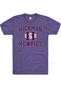Rally Hickman High School Purple Number One Design Short Sleeve Fashion T Shirt