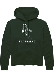 Mens Michigan State Spartans Green Rally Sparty Playing Football Hooded Sweatshirt