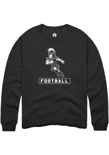 Mens Michigan State Spartans Black Rally Sparty Playing Football Crew Sweatshirt