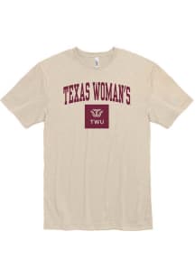 Texas Womans University Oatmeal Dual Blend School Seal Short Sleeve T Shirt