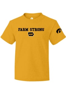 Youth Iowa Hawkeyes Gold Rally Farm Strong Short Sleeve T-Shirt