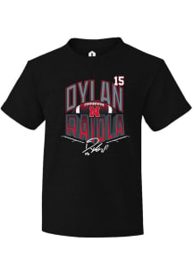 Dylan Raiola Youth  Nebraska Cornhuskers Dylan Raiola Name and Number Short Sleeve Player T-Shir..