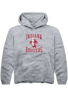 Toddler Indiana Hoosiers Grey Rally College Vault No 1 Long Sleeve Hooded Sweatshirt