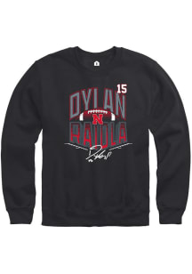 Dylan Raiola Rally Mens  Nebraska Cornhuskers Football Name and Number Crew Sweatshirt