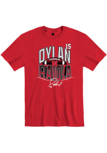 Dylan Raiola Rally Mens Red Nebraska Cornhuskers Football Name and Number Fashion Player T Shirt