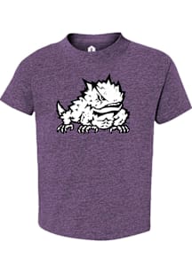 Rally TCU Horned Frogs Toddler Purple Heather Mascot Short Sleeve T-Shirt