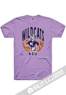 K-State Wildcats Lavender Rally 2024 Official Lavender Out Basketball Short Sleeve Fashion T Shi..