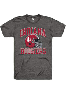 Indiana Hoosiers Grey Rally Sport Drop Football Helmet Short Sleeve T Shirt