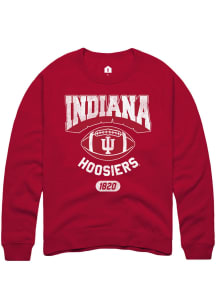 Mens Indiana Hoosiers Crimson Rally Sport Drop Football Crew Sweatshirt