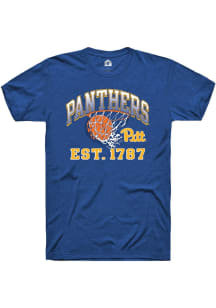 Pitt Panthers Blue Rally Nothing But Net Basketball Short Sleeve Fashion T Shirt