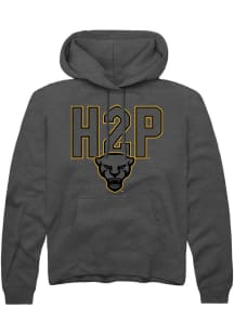 Mens Pitt Panthers Charcoal Rally Arch Name H2P Hooded Sweatshirt